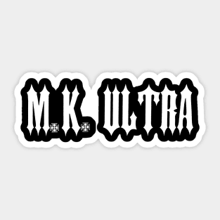 M.K. ULTRA Classic Logo WHITE - Sticker